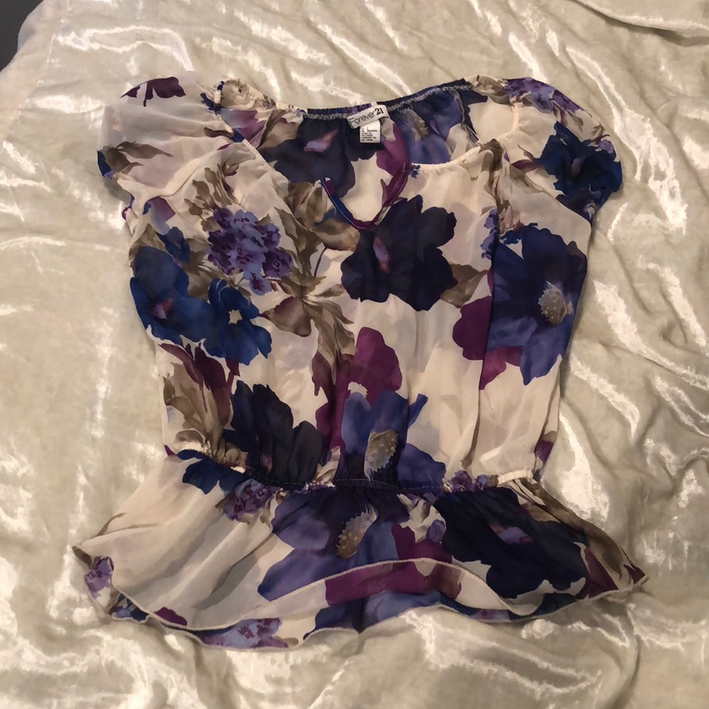 Floral chiffon top